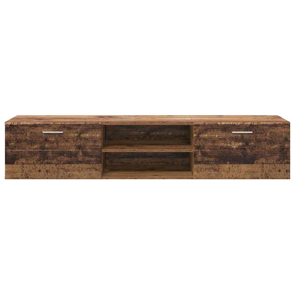 TV szekrény fiókkal polcokkal Régi fa 150 x 39 x 30 cm Faanyag 