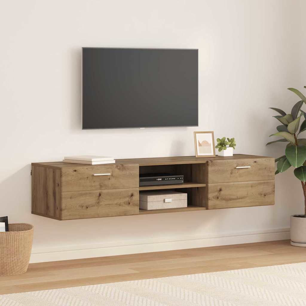 vidaXL Cabinet TV stejar artizanal 150 x 39 x 30 cm Lemn compozit