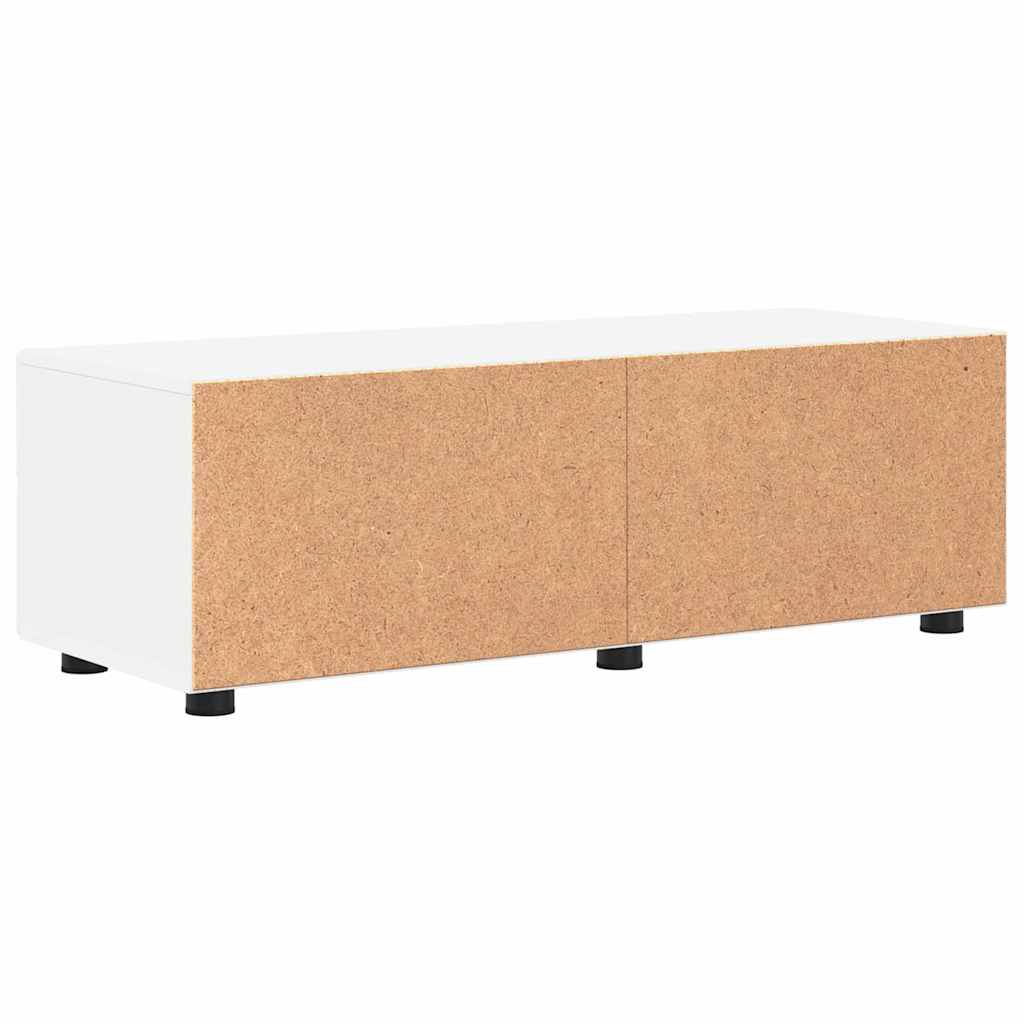 TV szekrény fiókkal polcokkal Fehér 100.5 x 39 x 30 cm Faanyag 