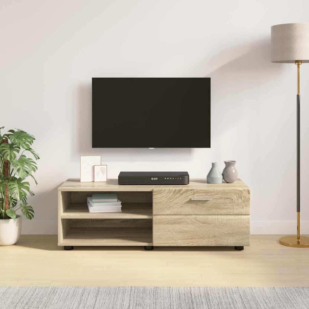 TV szekrény fiókkal sonoma tölgy 100.5 x 39 x 30 cm Faanyag 