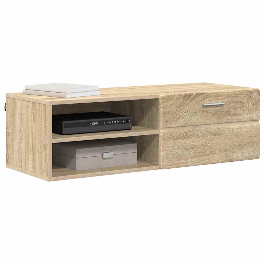 vidaXL TV-kast met lade Sonoma eiken 100.5 x 39 x 30 cm Bewerkt hout