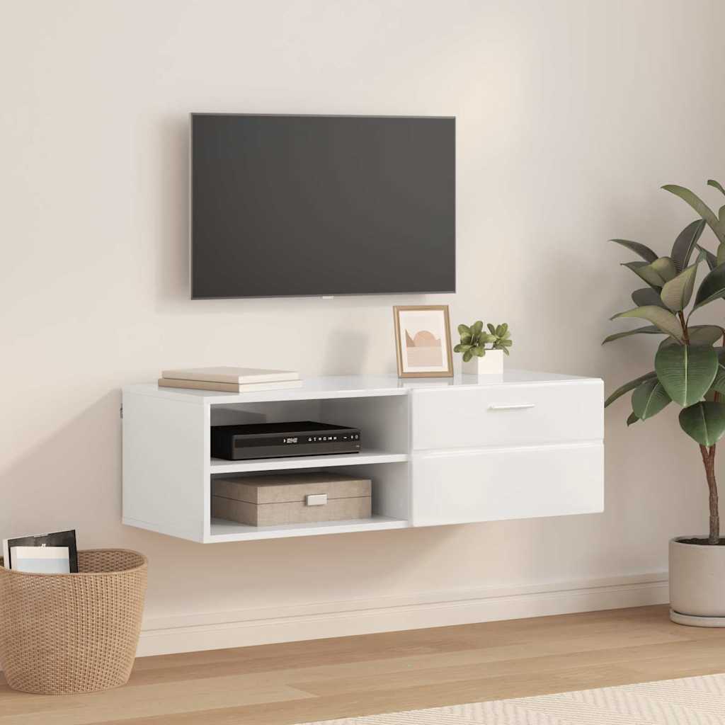 vidaXL Cabinet TV cu sertar Gri beton 100.5 x 39 x 30 cm Lemn compozit