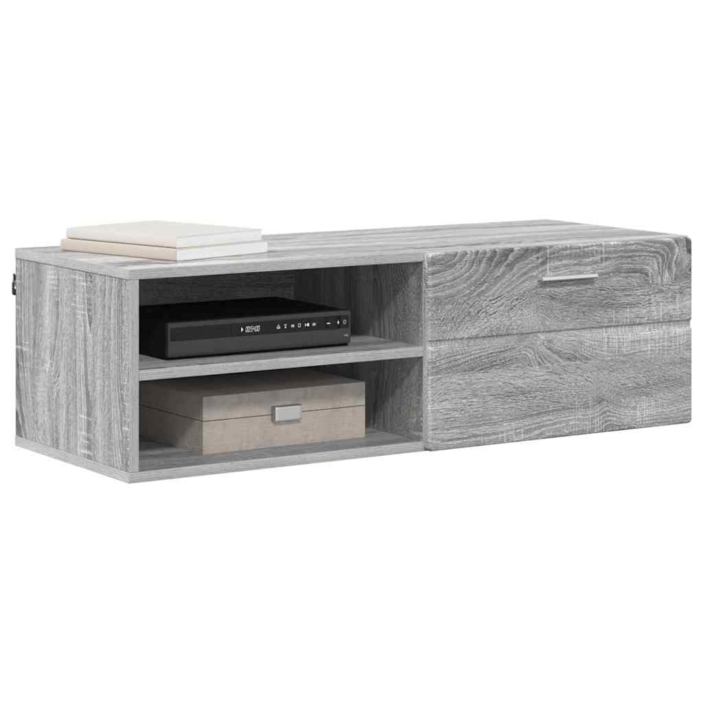 vidaXL TV-kast met lade Grijs sonoma 100.5 x 39 x 30 cm Bewerkt hout
