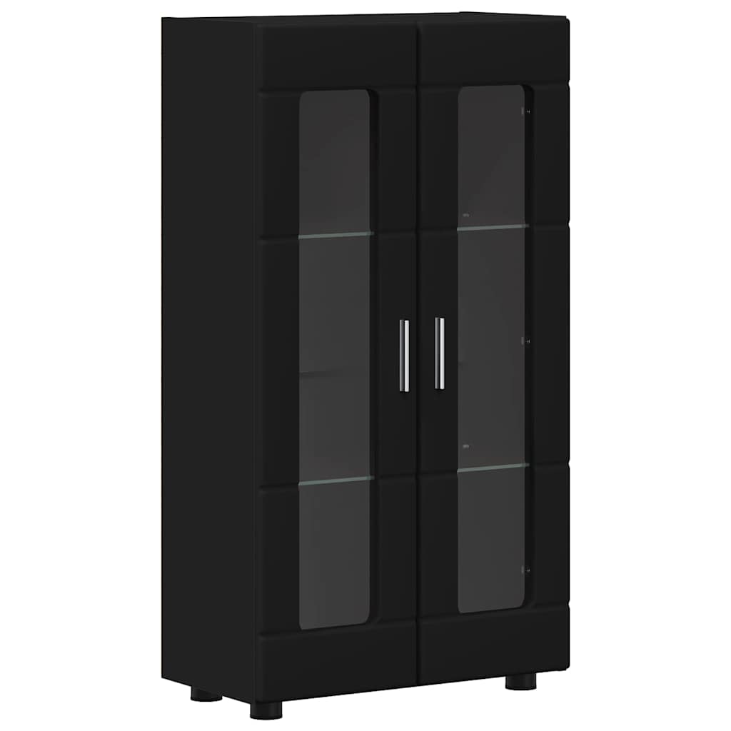 Thumbnail - vidaXL Sideboard FLORIN Schwarz 55,5 x 29 x 103 cm Holzwerkstoff