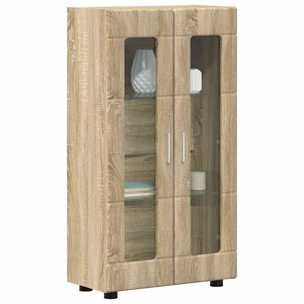vidaXL Dressoir met plank Sonoma Eiken 55,5 x 29 x 100 cm Bewerkt hout