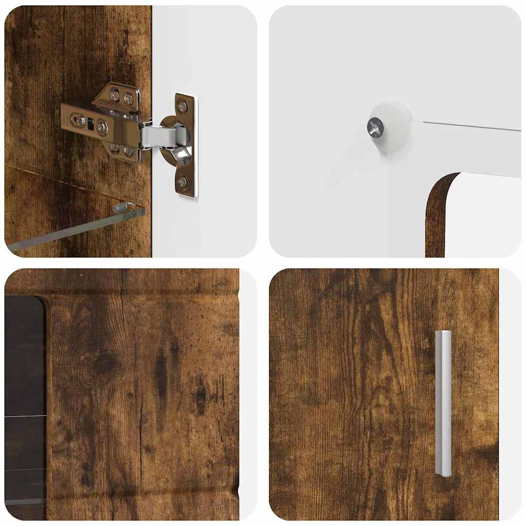 Strani šal Dimljeni oreh 55,5 x 29 x 103 cm Konstruiran les - slika 9