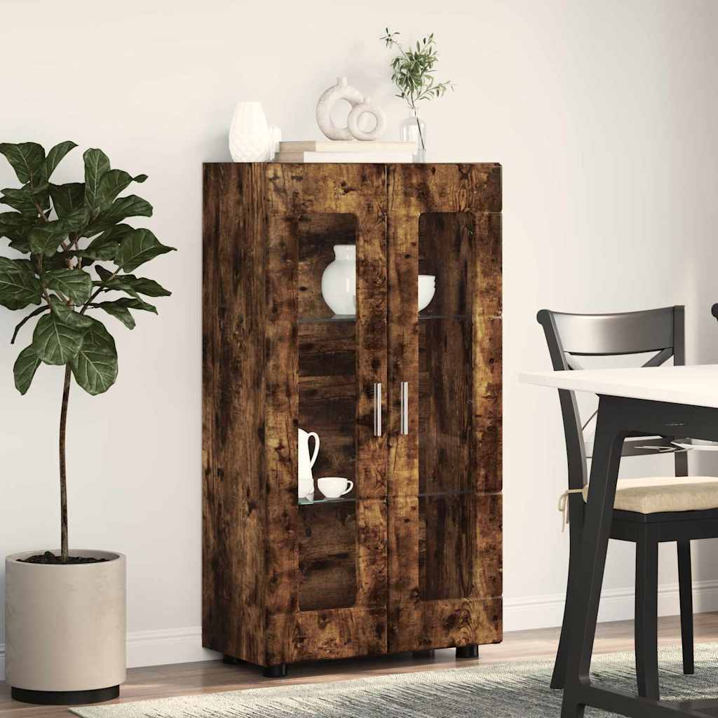 Strani šal Dimljeni oreh 55,5 x 29 x 103 cm Konstruiran les - slika 4