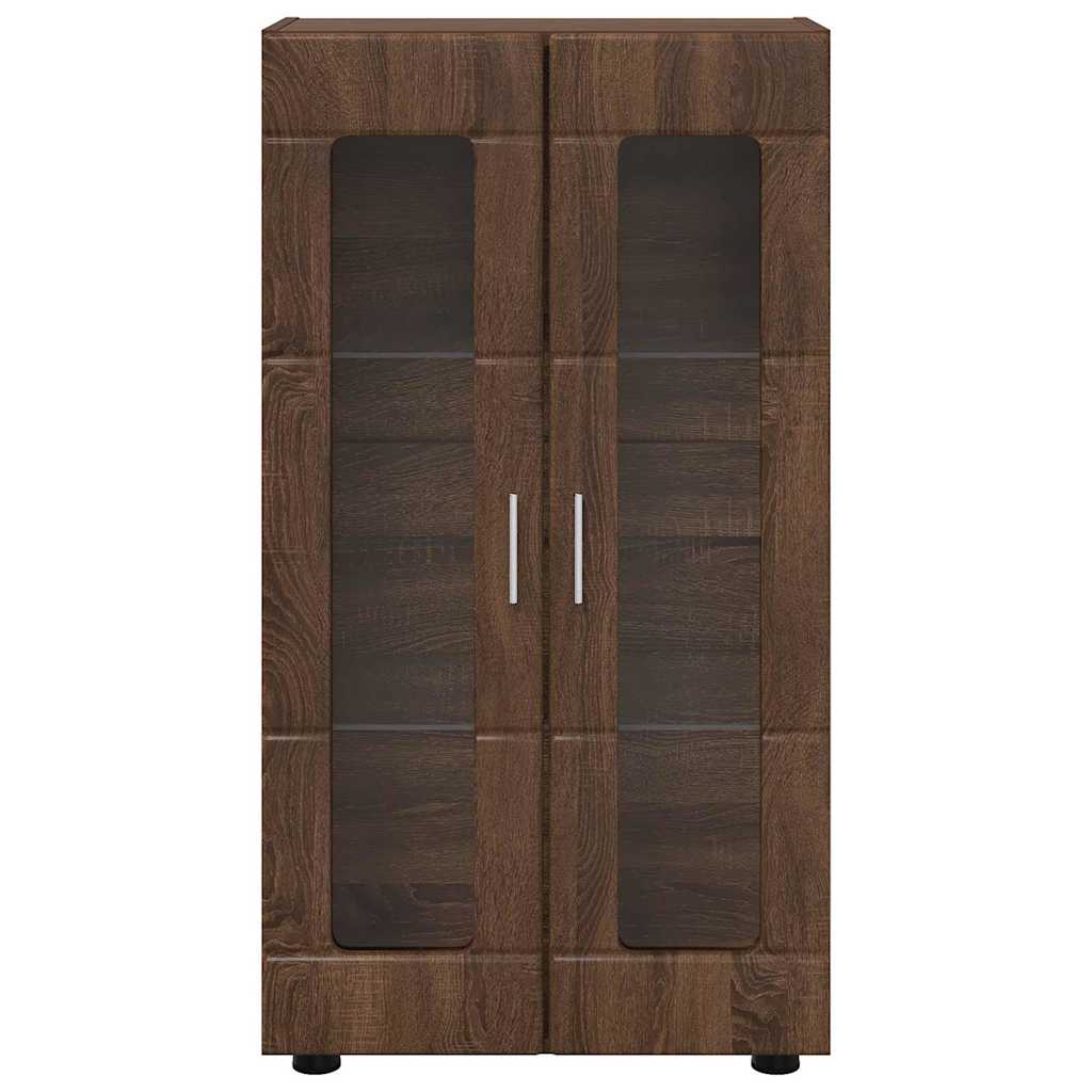 Strani šal Rjav hrast 55,5 x 29 x 103 cm Konstruiran les - slika 6