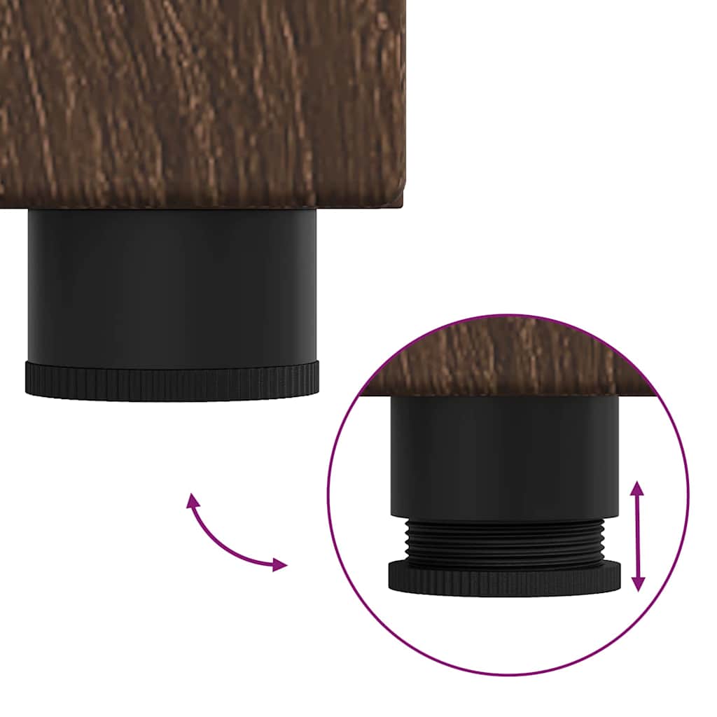 Strani šal Rjav hrast 55,5 x 29 x 103 cm Konstruiran les - slika 10