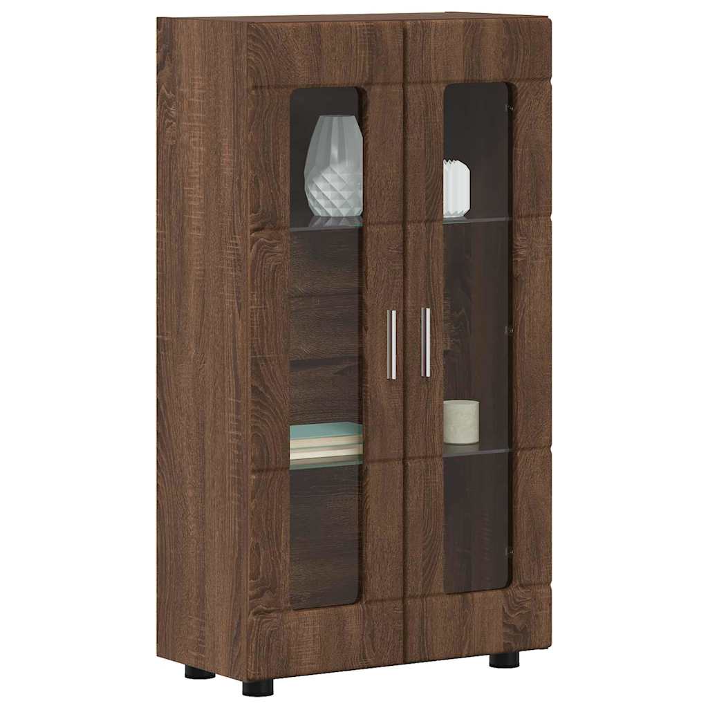 vidaXL Dressoir met plank Bruin Eiken 55,5 x 29 x 100 cm Bewerkt hout