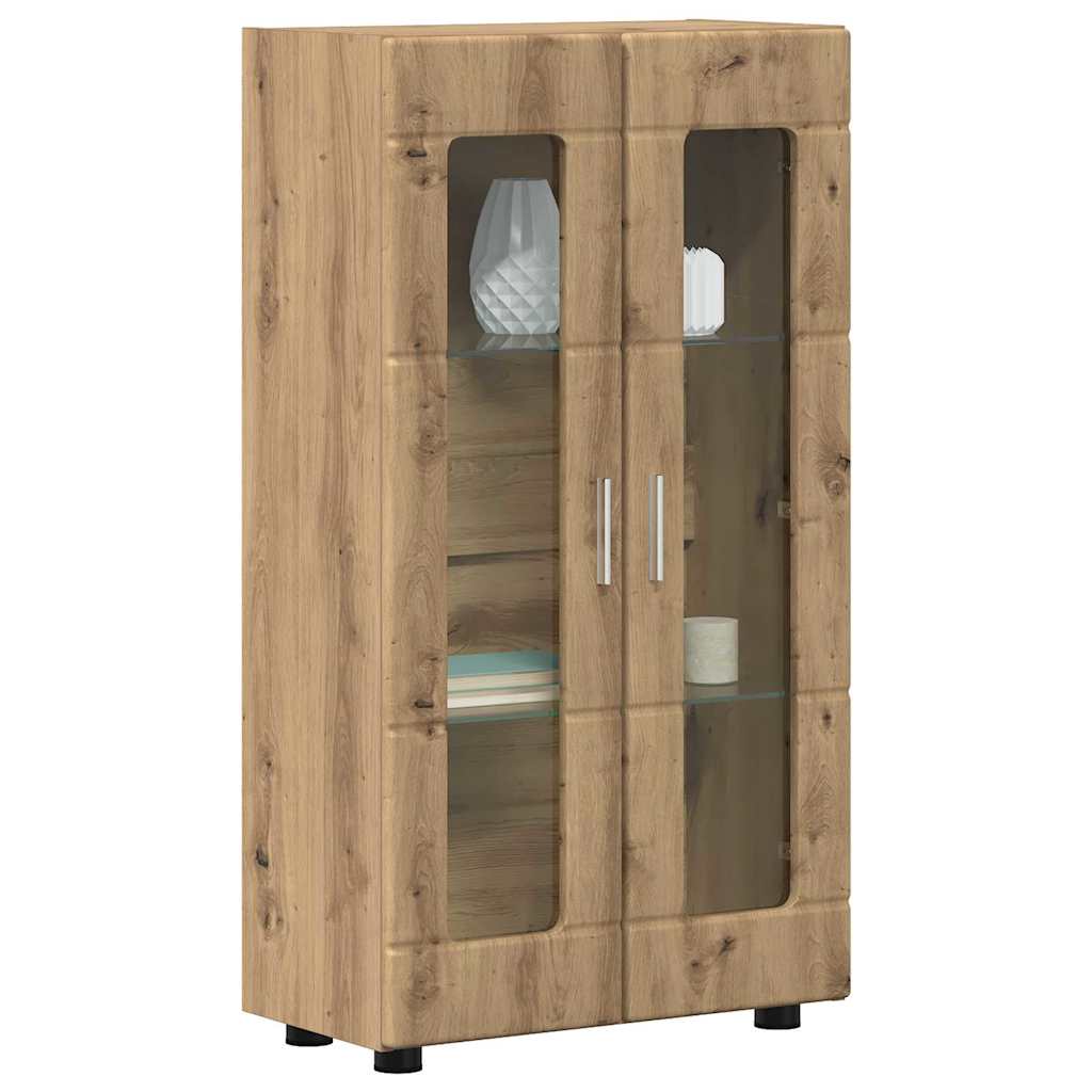 vidaXL Dressoir Artisan Eiken 55,5 x 29 x 100 cm Bewerkt hout