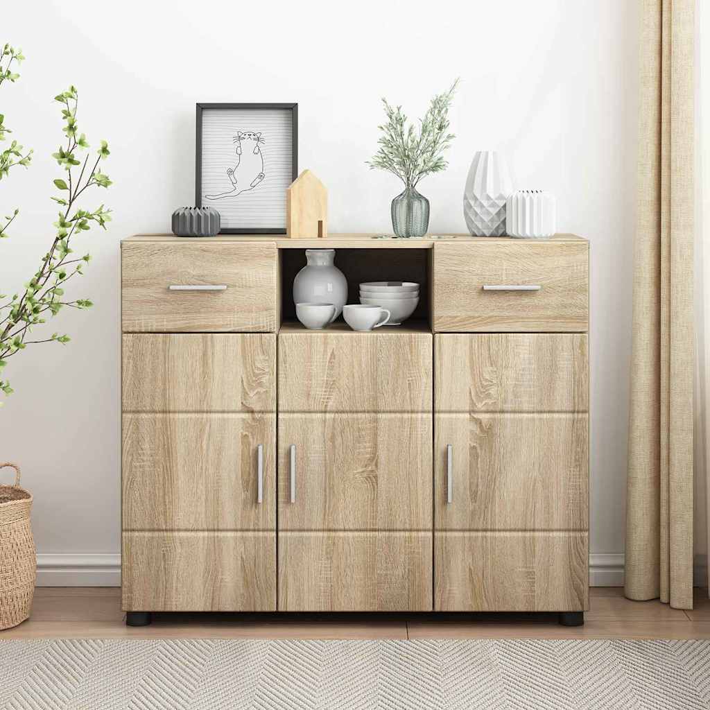 vidaXL Bufet cu sertar Stejar sonoma 88.5 x 30.5 x 73 cm Lemn compozit