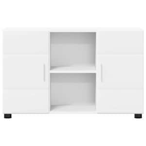 Servírovací skříň s policí FLORIN Bílá 88,5 x 30,5 x 55,5 cm - obrázek 6