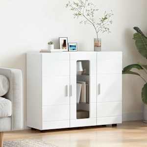 Lesena omara Bela 88,5 x 30,5 x 73 cm Konstruiran les