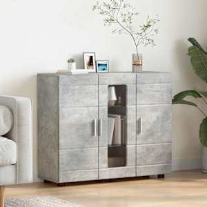 Lesena omara Betonsko siva 88,5 x 30,5 x 73 cm Konstruiran les
