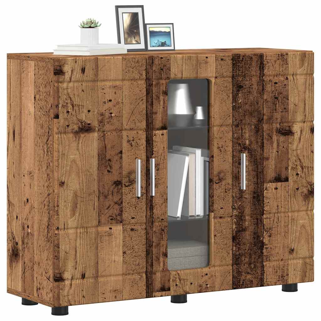 vidaXL Dressoir met plank Oud hout 55.5 x 29 x 100 cm Bewerkt hout