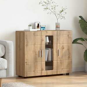Lesena omara Umetni hrast 88,5 x 30,5 x 73 cm Konstruiran les