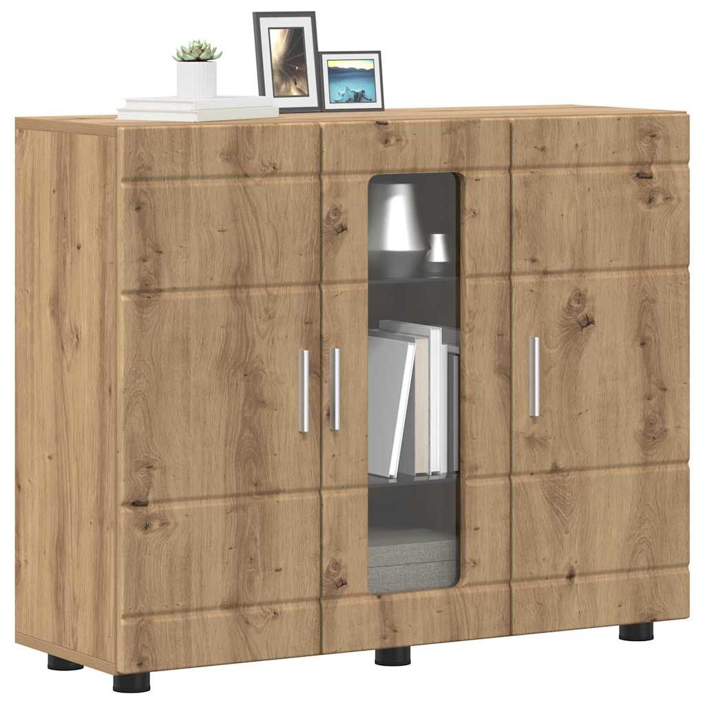 vidaXL Dressoir met plank artisanaal eikenkleurig 55.5 x 29 x 100 cm