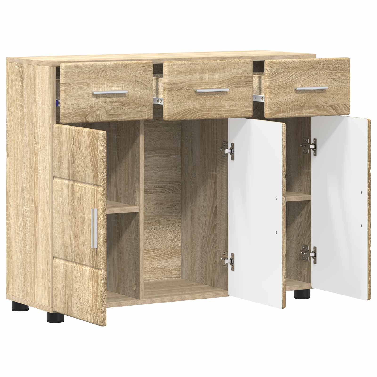 Strani šal s polico FLORIN Sonoma hrast 88,5 x 30,5 x 73 cm - slika 5