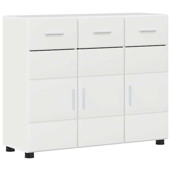vidaXL K&otilde;ide FLORIN 88,5 x 30,5 x 73 cm Kergelt l&auml;ikiv valge Tehispuit