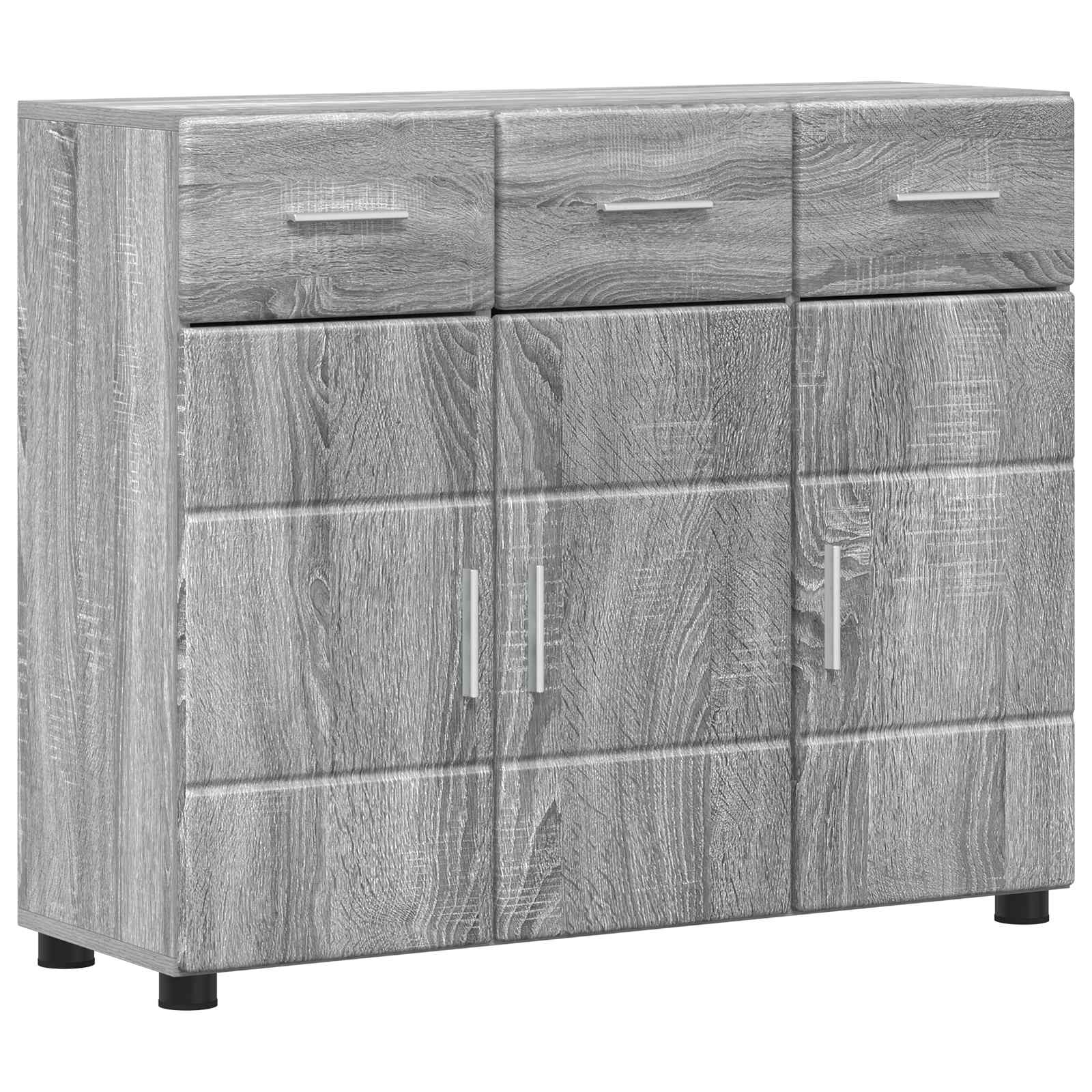 Sivupöytä FLORIN Harmaa Sonoma 88,5 x 30,5 x 73 cm Tekninen puu - Image 2