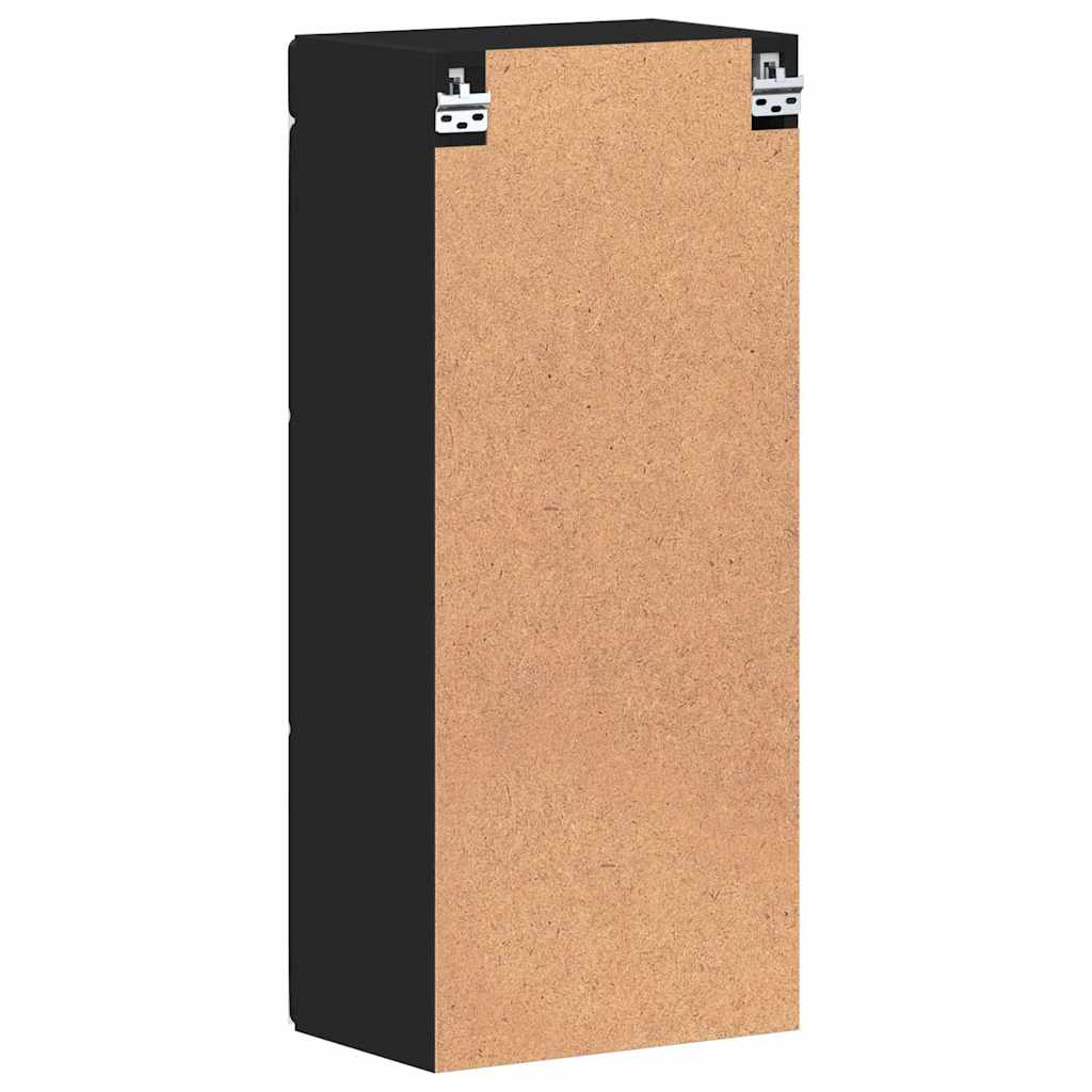 Kopalna stenska omarica s polico TULUM Črna 37 x 24,5 x 86 cm - slika 8