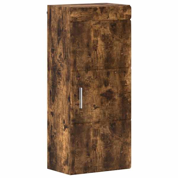 vidaXL Vannitoa seinakapp TULUM Suitsetatud tamm 37 x 24,5 x 86 cm