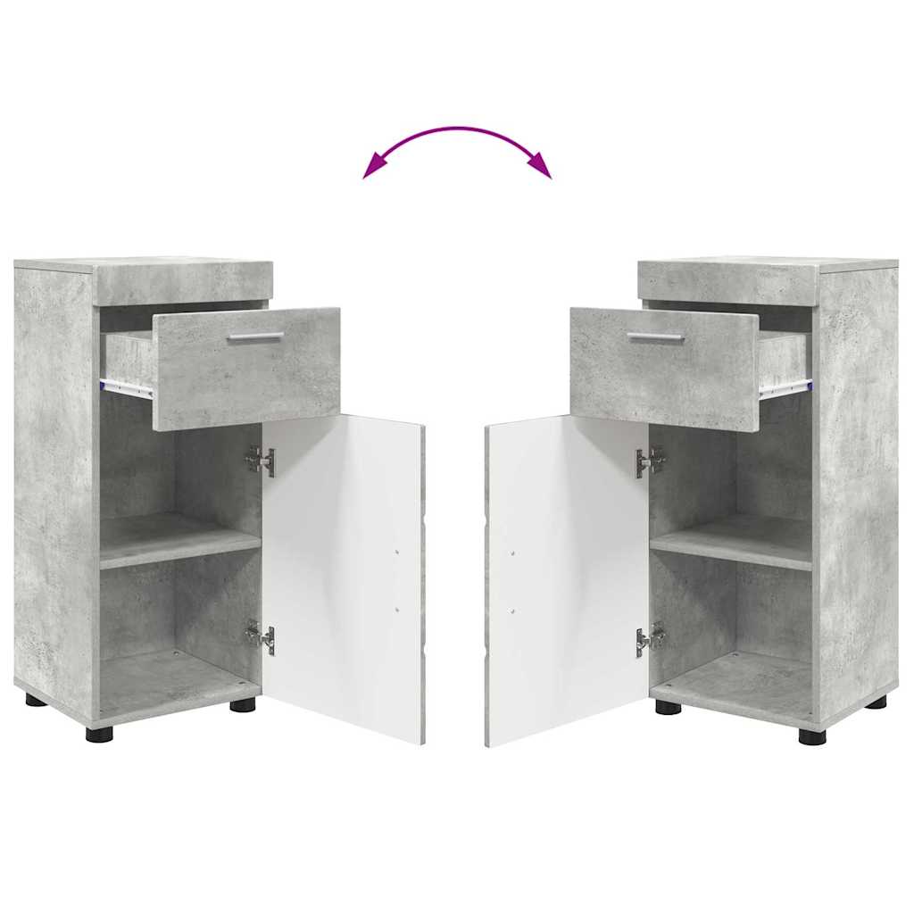 Komplet omaric za kopalnico TULUM Betonsko siva Konstruiran les - slika 13