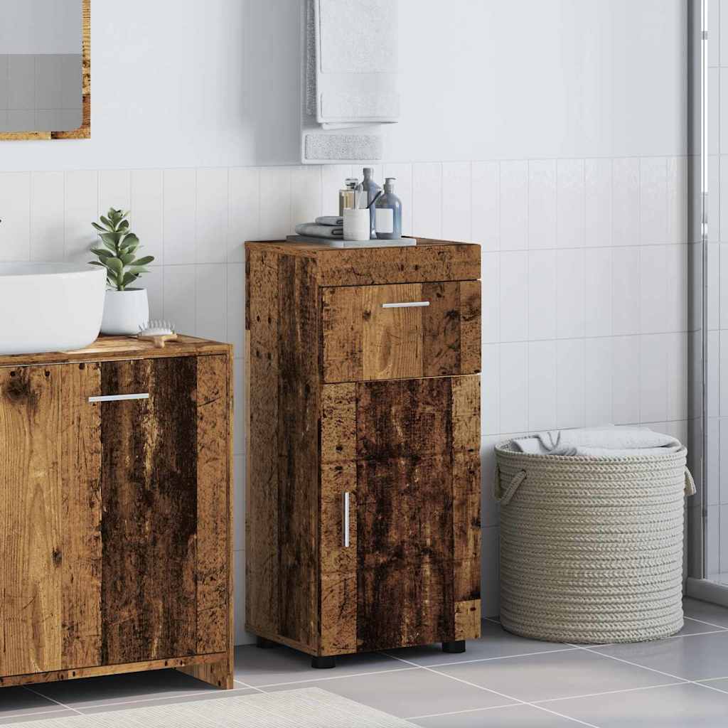 vidaXL Dulap de Baie cu ușă Lemn vechi 37 x 31.5 x 82 cm Lemn compozit