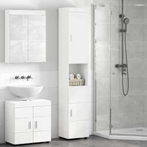 Komplet omaric za kopalnico TULUM Bela 37 x 31,5 x 203 cm