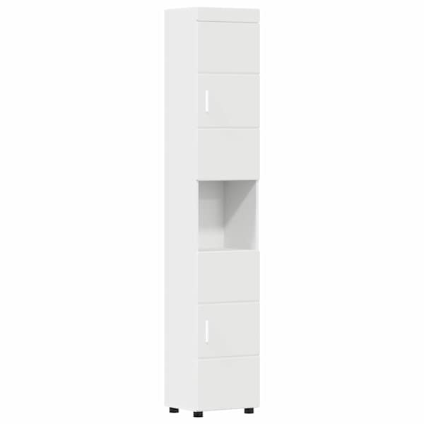 vidaXL Vannitoa kapikomplekt TULUM Valge 37 x 31,5 x 203 cm Tehispuit