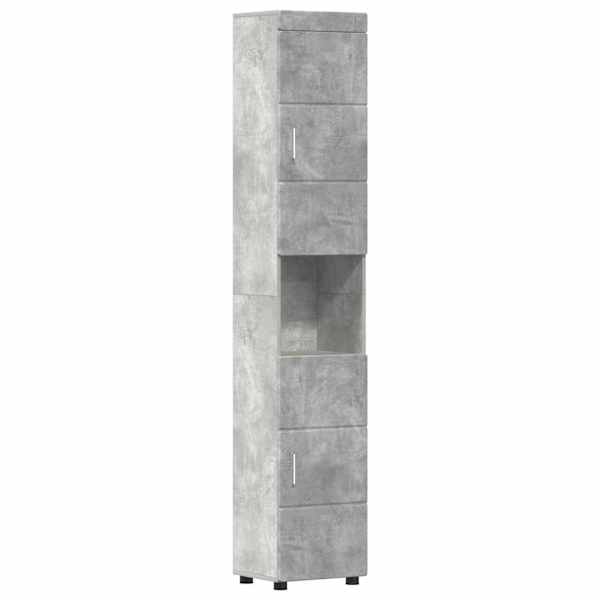 vidaXL Vannitoa kapikomplekt TULUM Betoonhall 37 x 31,5 x 203 cm