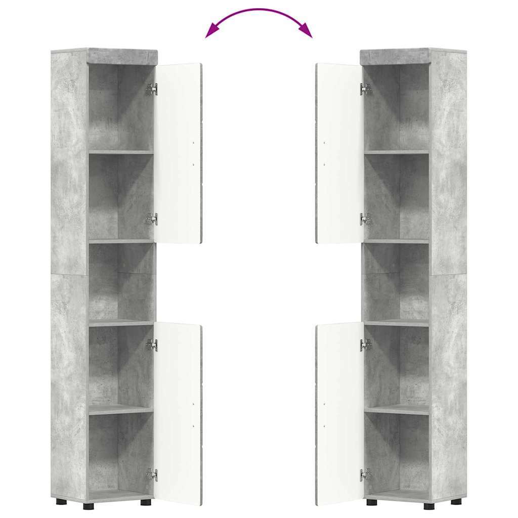 Komplet omaric za kopalnico TULUM Betonsko siva Konstruiran les - slika 13