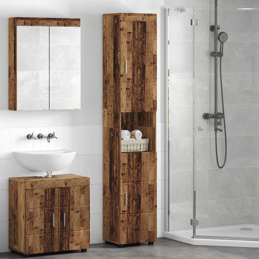 vidaXL Dulap de Baie Lemn vechi 37 x 31.5 x 203 cm Lemn compozit