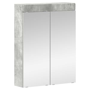vidaXL Vannitoa peeglikapp TULUM Betoonhall 60 x 16,5 x 78 cm