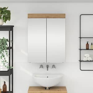 Koupelnová zrcadlová skříň s policí TULUM Artisanový dub - obrázek 1
