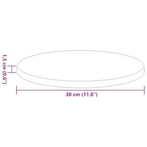 Deska stolu Staré dřevo Ø 30 x 1,5 cm kompozitní dřevo - obrázek 9