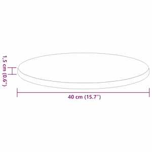 Deska stolu Bílá s vysokým leskem Ø 40 x 1,5 cm - obrázek 9
