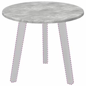 Deska stolu Betonová šedá Ø 50 x 1,5 cm kompozitní dřevo - obrázek 3