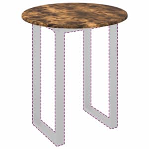 Deska stolu Kouřový dub Ø 60 x 1,5 cm kompozitní dřevo - obrázek 3