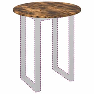 Deska stolu Kouřový dub 70 x 70 x 1,5 cm kompozitní dřevo - obrázek 3