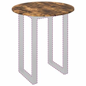 Deska stolu Kouřový dub 80 x 80 x 1,5 cm kompozitní dřevo - obrázek 3
