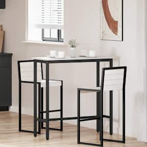 miza Bela 100 x 40 x 101 cm Inženirski les in jeklo