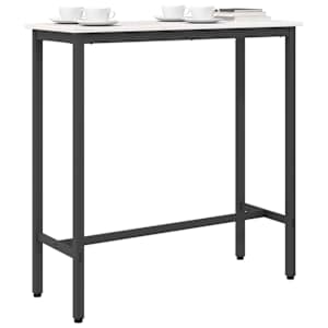 stůl Bílá 100 x 40 x 101 cm Inženýrské dřevo a ocel - obrázek 3