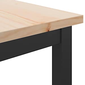 stůl Přírodní 100 x 50 x 77 cm Inženýrské dřevo a ocel - obrázek 8