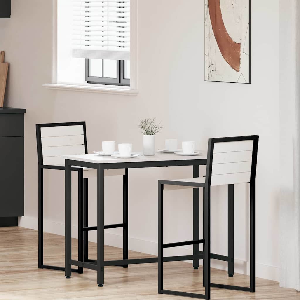 Маса Бяло 100 x 50 x 77 см Инженерна дървесина и стомана