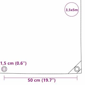 Plachta 650g / m² Béžová 3,5 x 5 m - obrázek 11