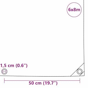 Plachta 650g / m² Olivově zelená 6 x 8 m - obrázek 11
