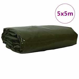 Plachta 650g / m² Olivově zelená 5 x 5 m - obrázek 2