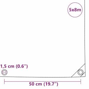 Plachta 650g / m² Olivově zelená 5 x 8 m - obrázek 11